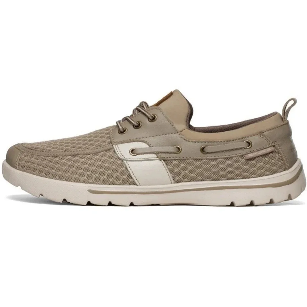 Skuze Del Marina Mens Tan Mesh Boat Shoes Lightweight Comfort Sneakers Size 5